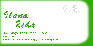 ilona riha business card